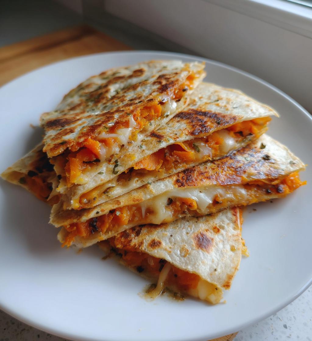 sweet potato black bean quesadillas