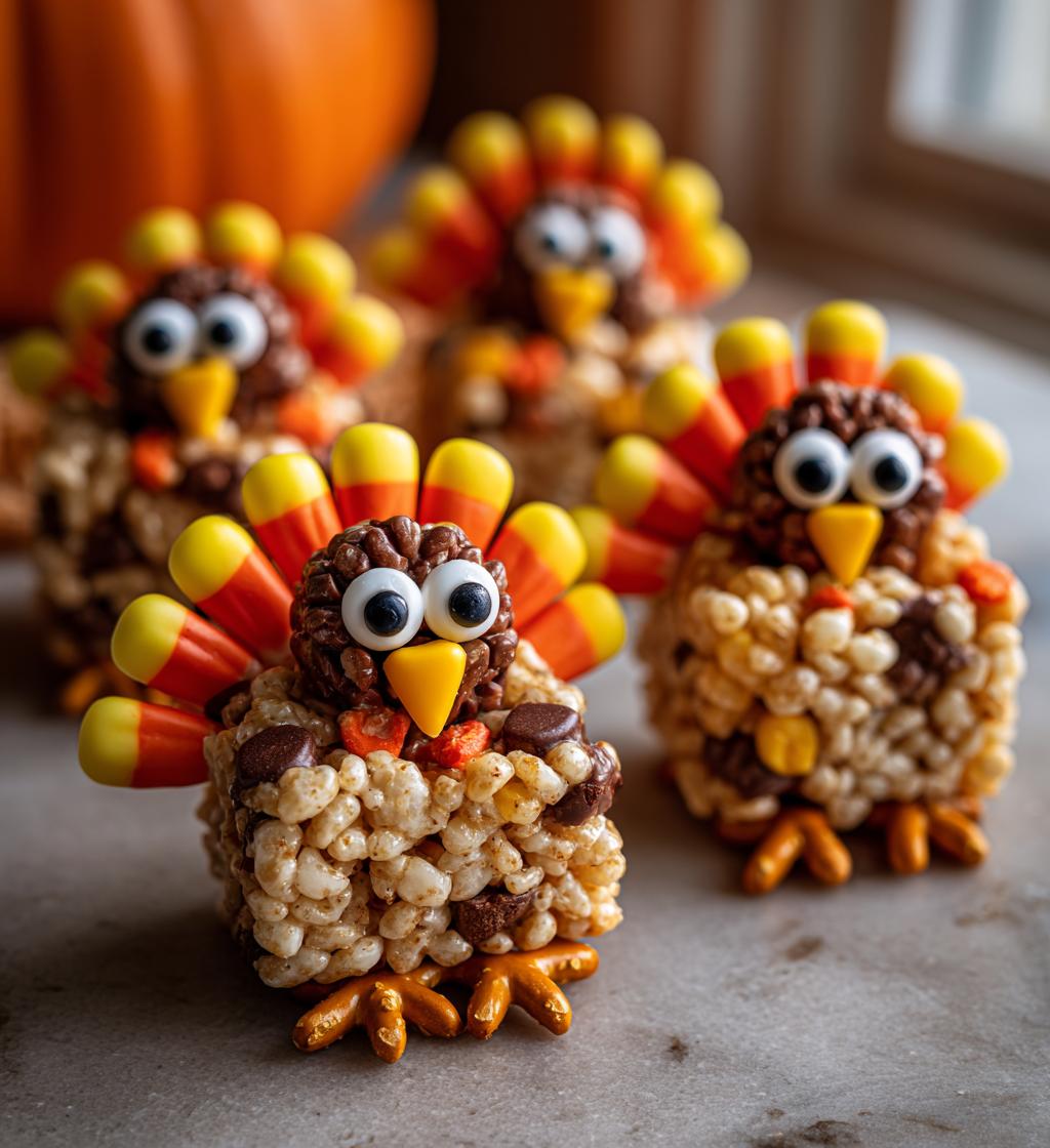 thanksgiving rice krispie treats