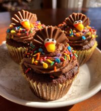 thanksgiving turkey cupcakes