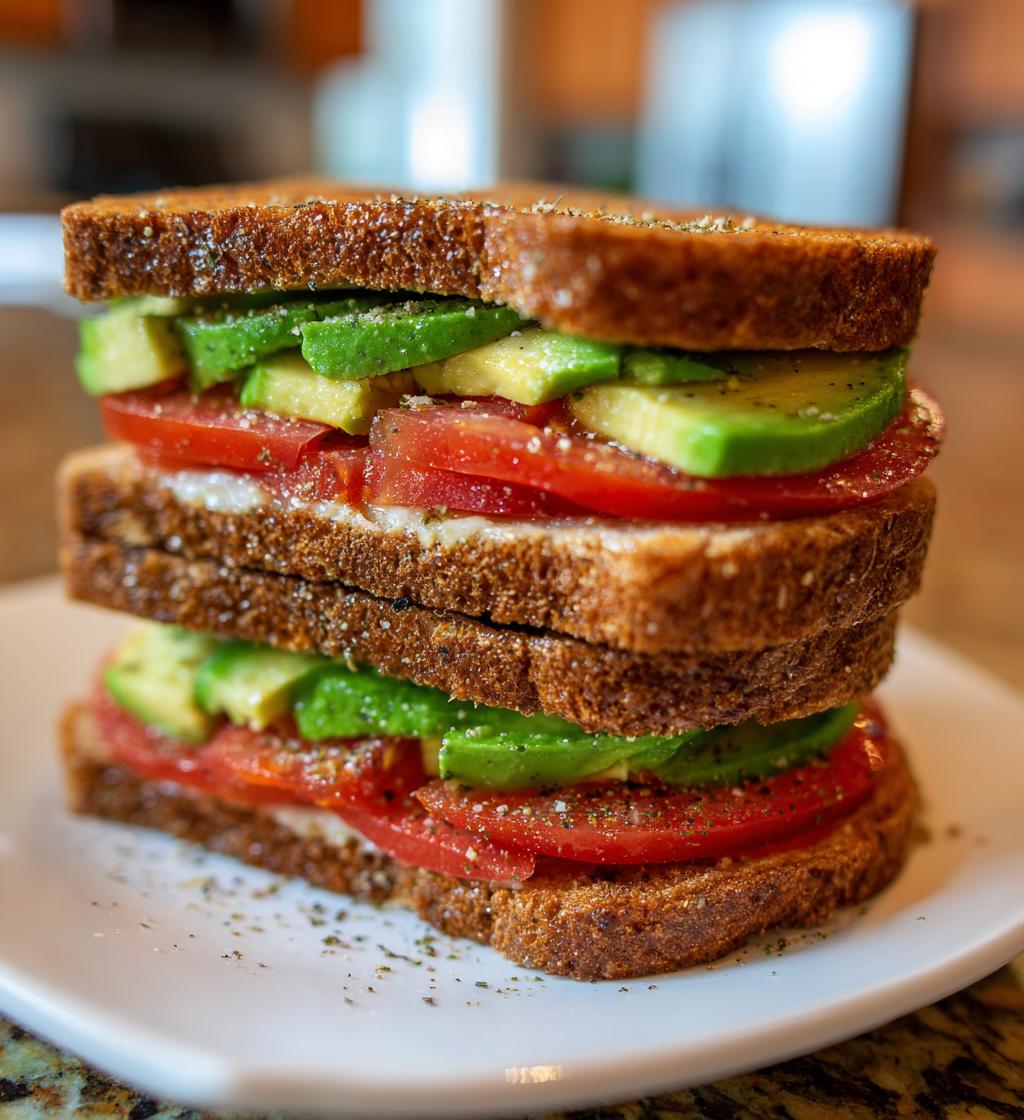 tomato avocado sandwich