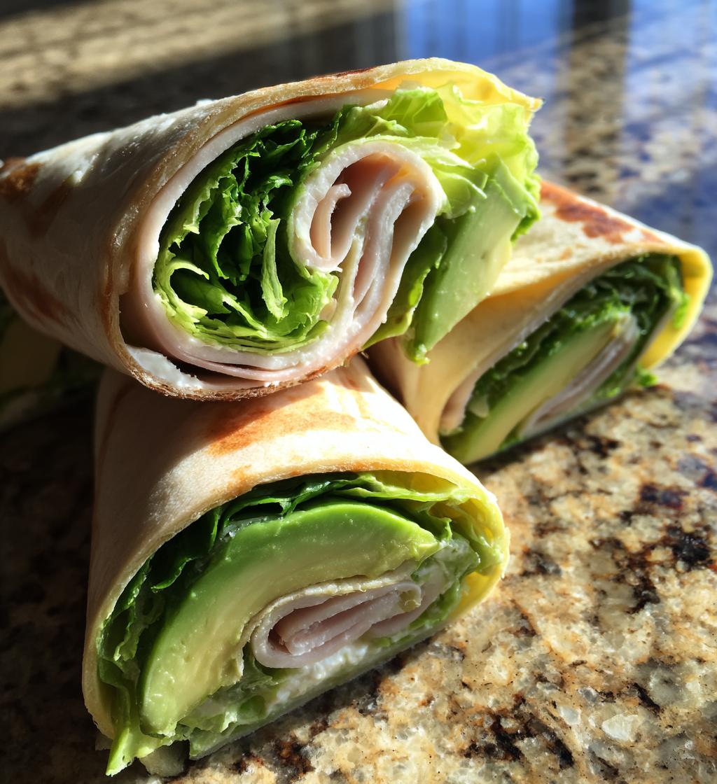 turkey avocado roll ups