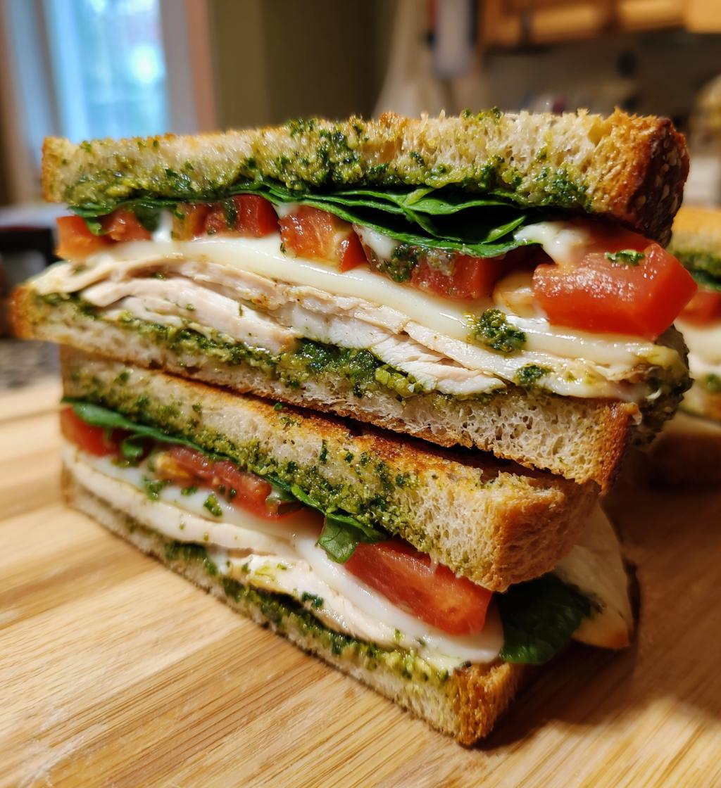 turkey pesto sandwich