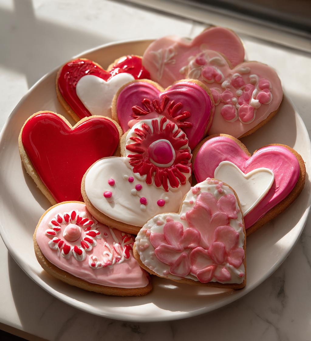 valentine’s day cookies decorated