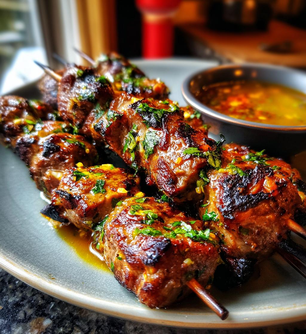 vietnamese lemongrass pork skewers
