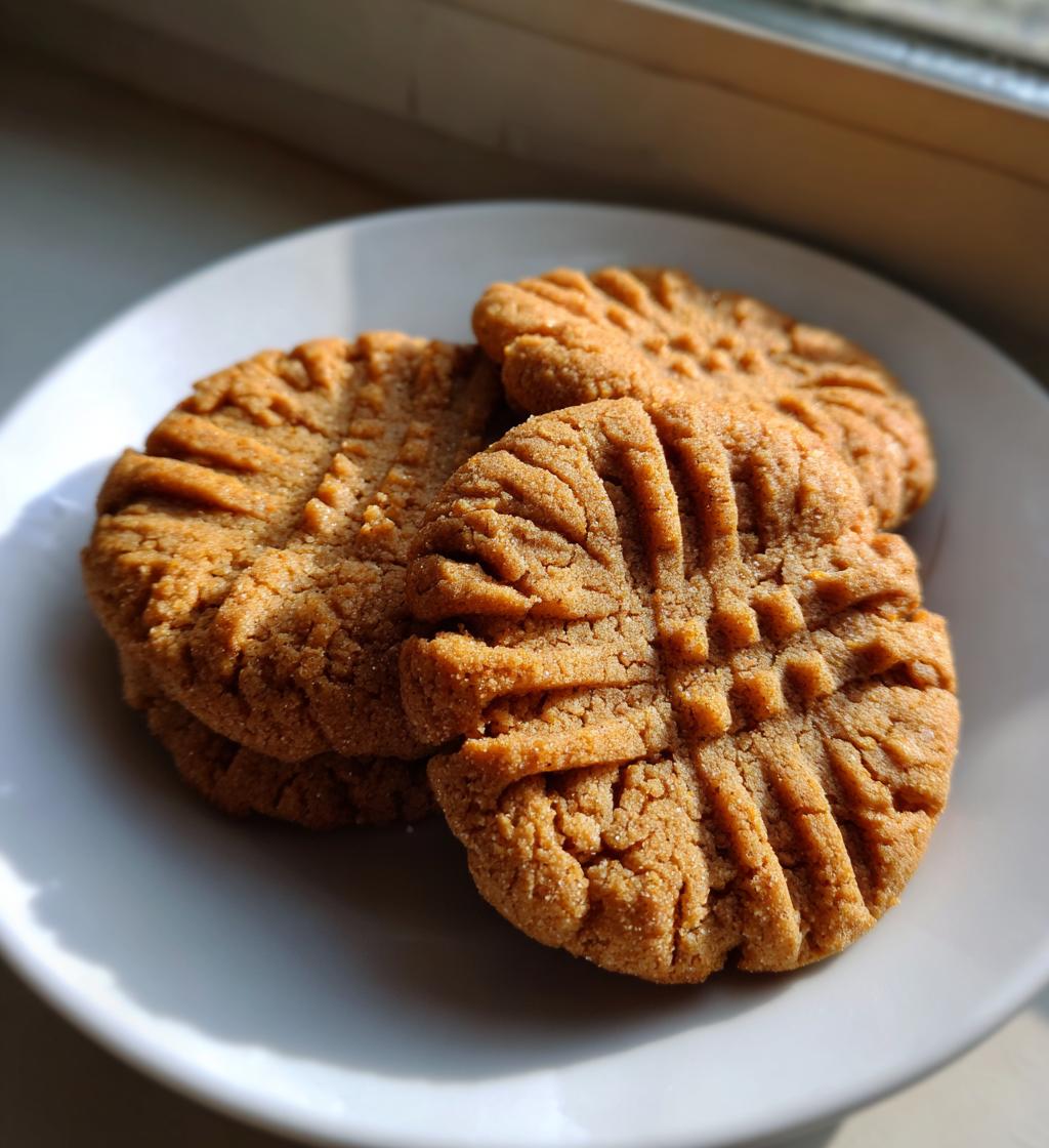 3 ingredient peanut butter cookies