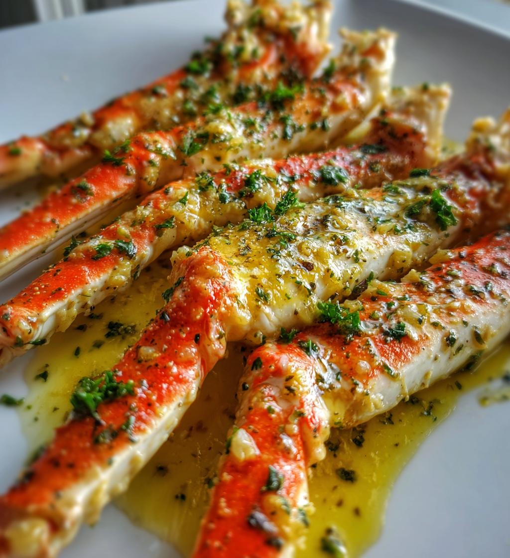 baked crab legs in garlic butter sauce