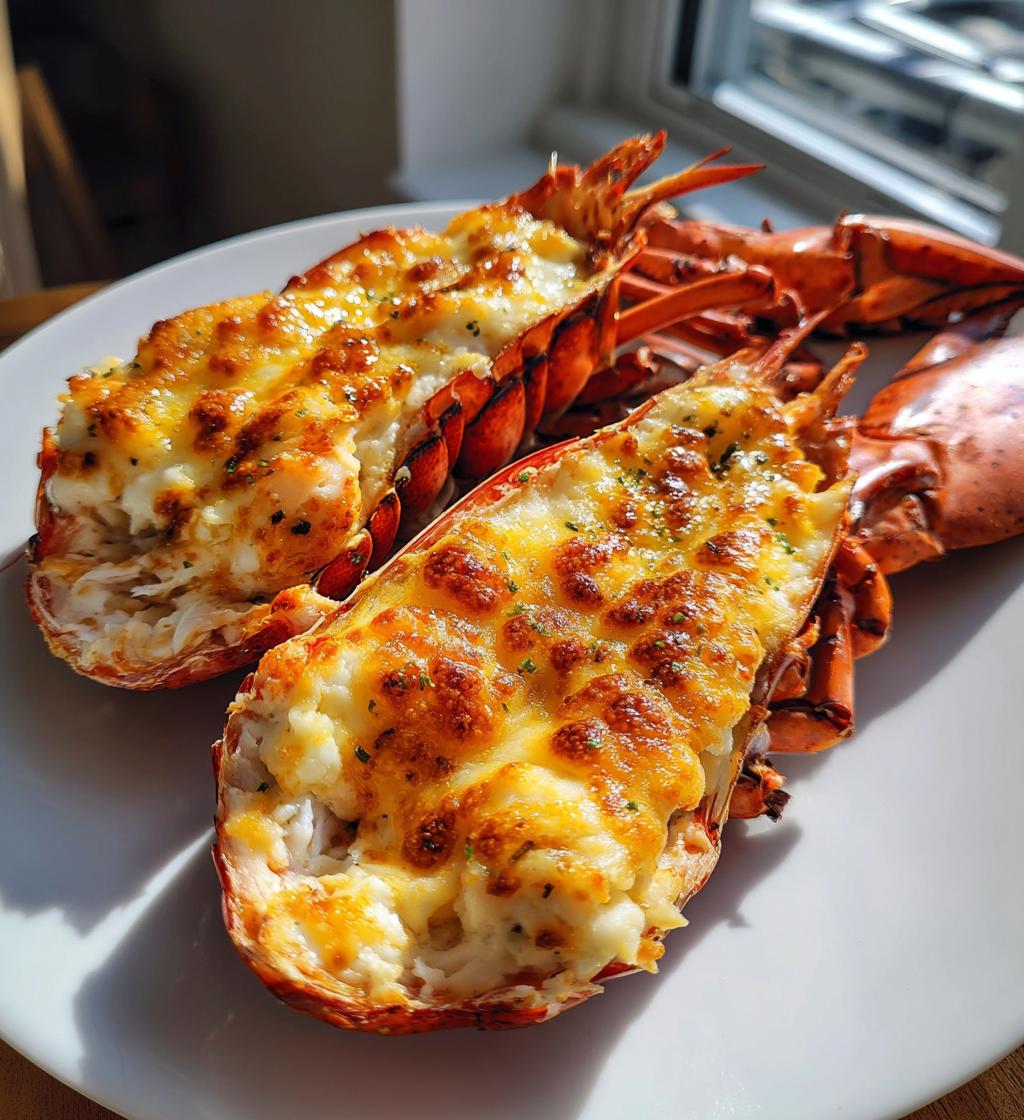 baked lobster with cheese