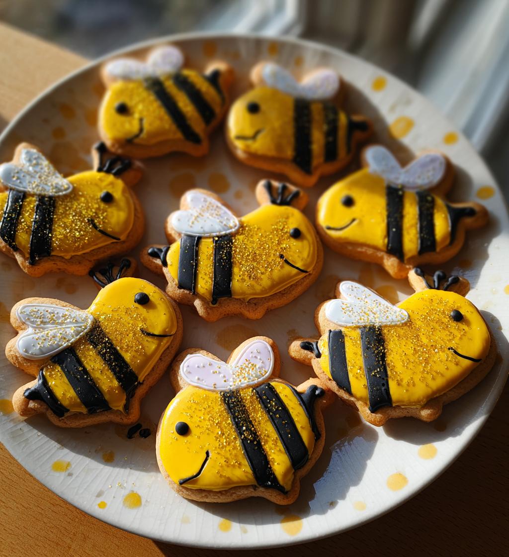 bee themed valentine cookie cards
