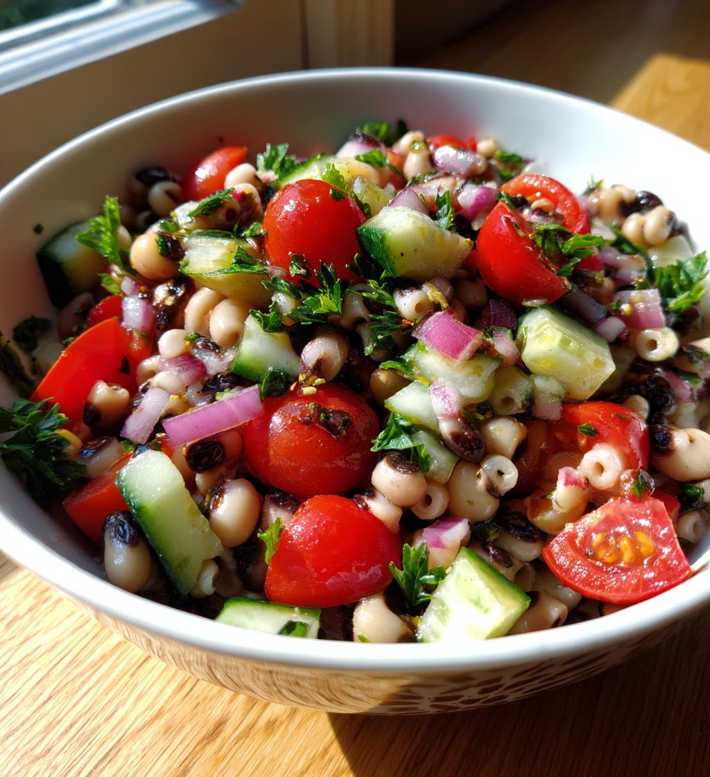 black eyed pea pasta salad