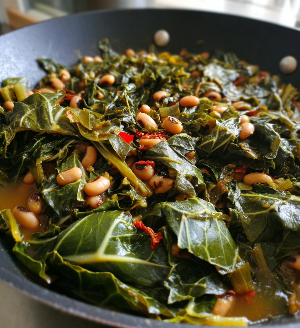 black eyed peas and greens recipe