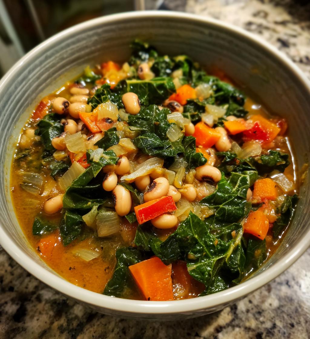 black-eyed peas and greens stew