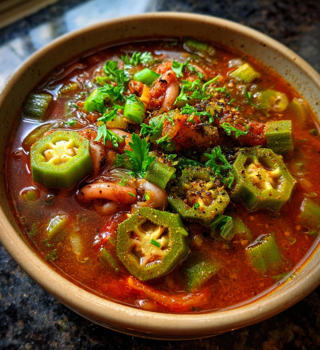 black eyed peas and okra soup