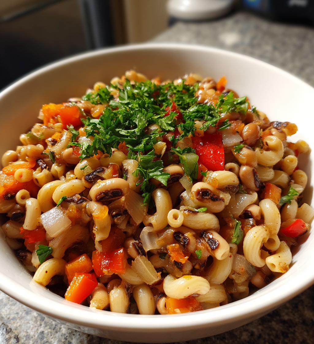 black eyed peas and pasta