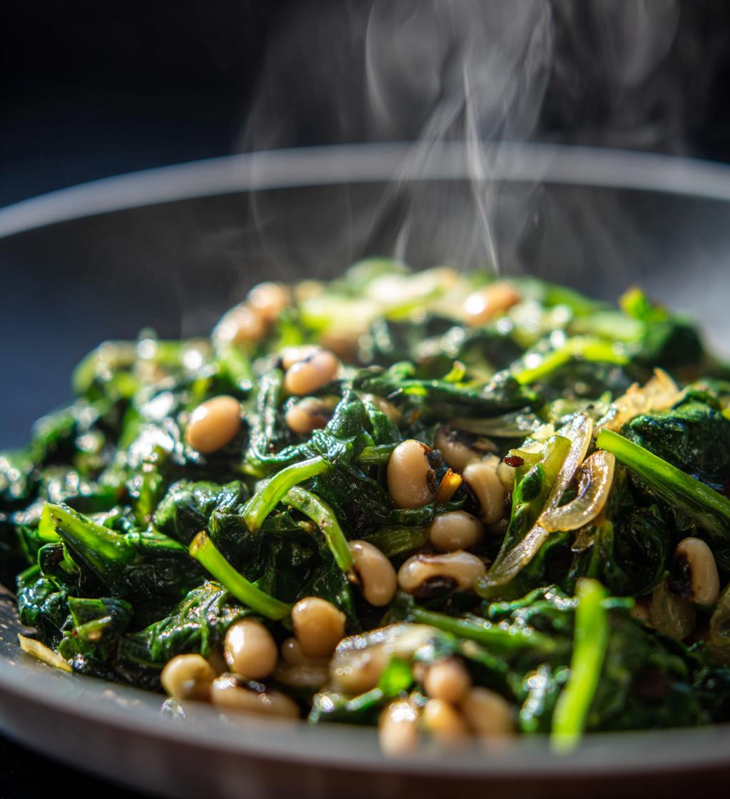 black eyed peas and spinach recipe
