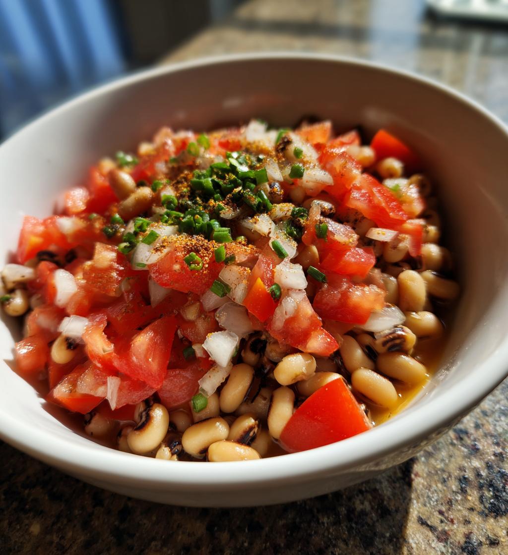black eyed peas and tomatoes