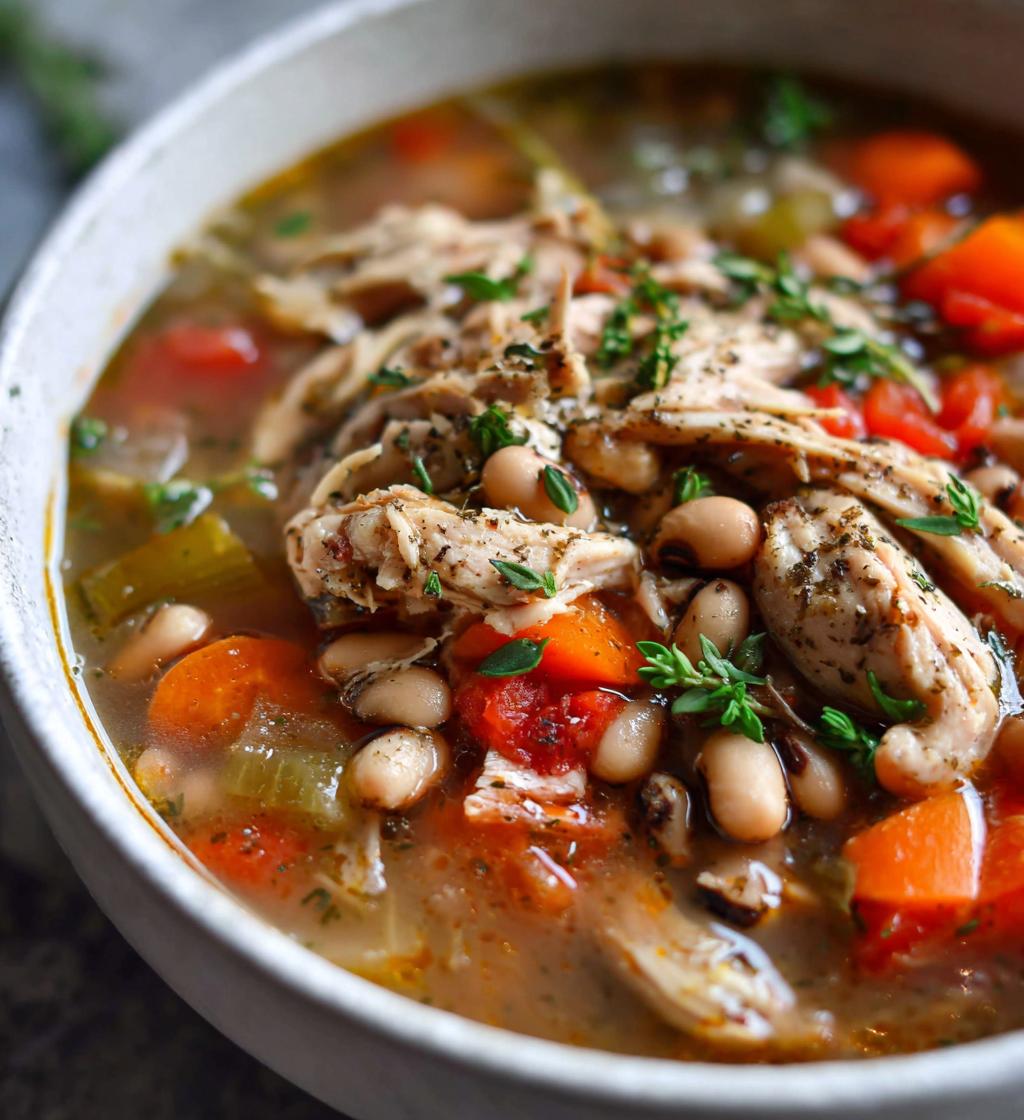 black eyed peas chicken soup