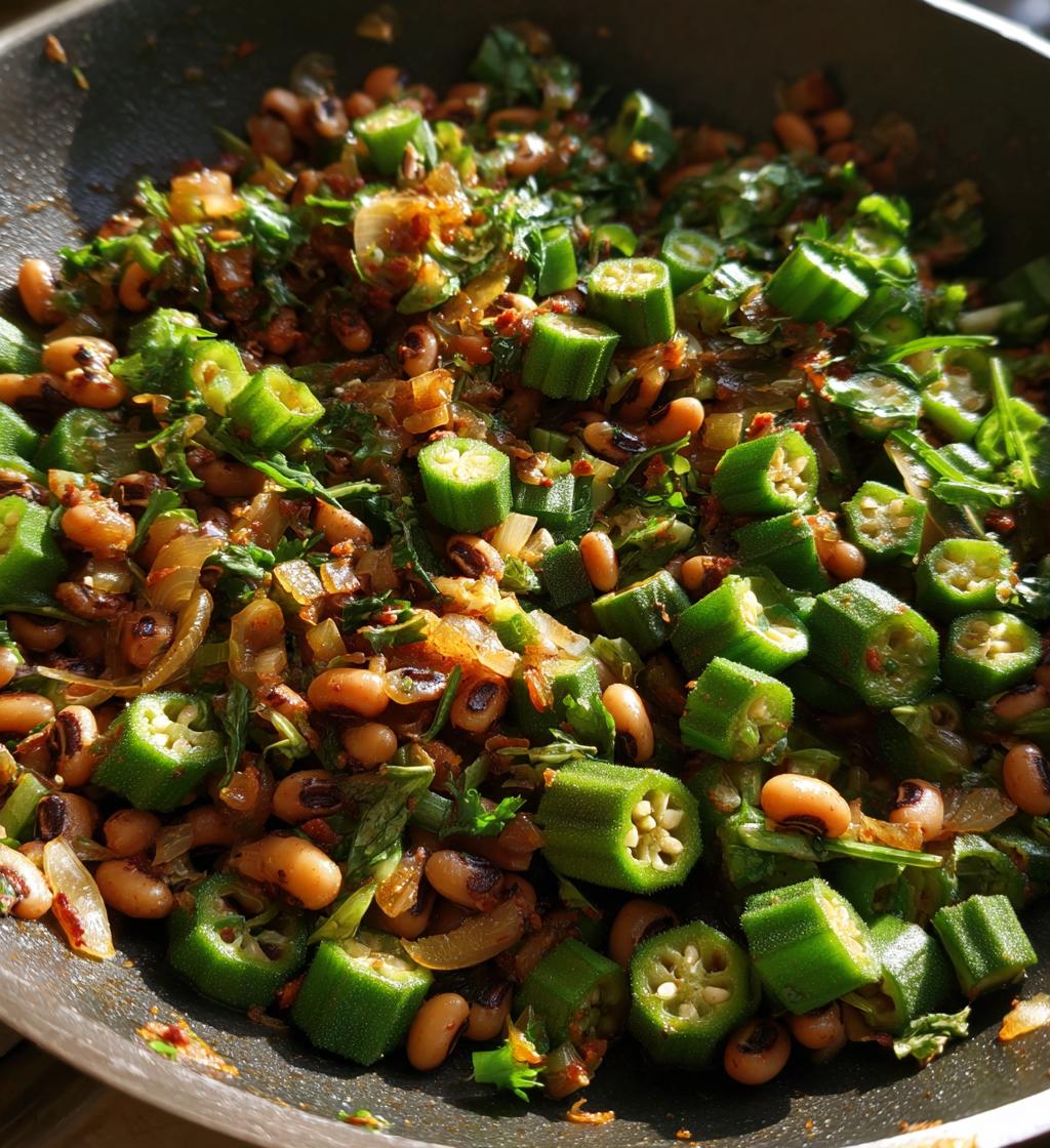black eyed peas with okra recipe