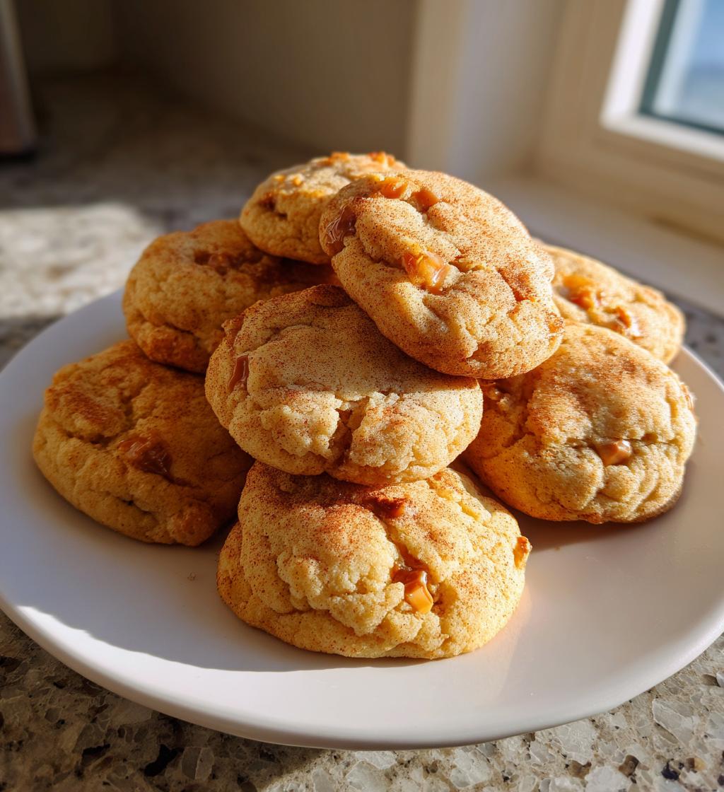 caramel apple snickerdoodle cookies