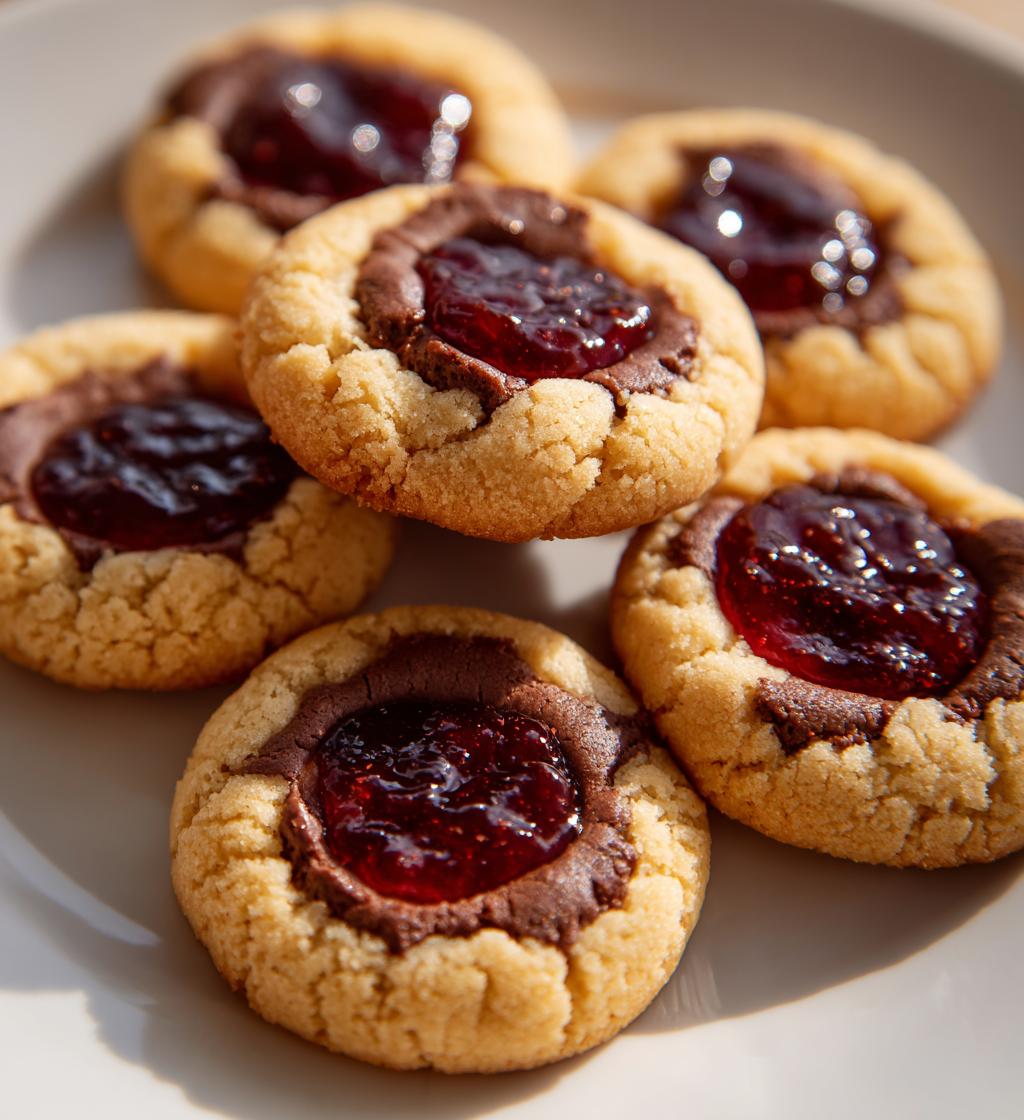 chocolate chip thumbprint cookies