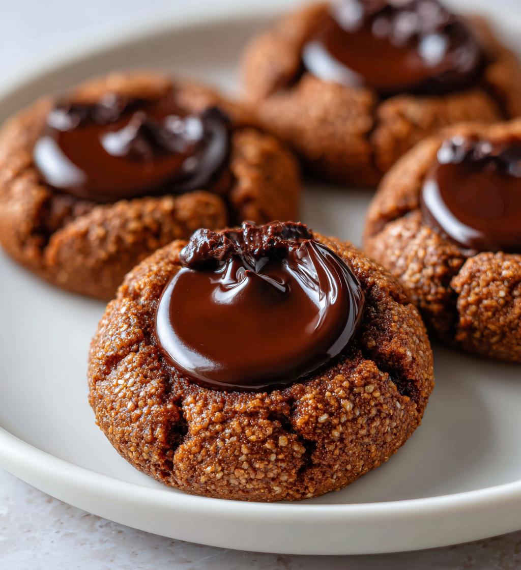 chocolate espresso thumbprint cookies