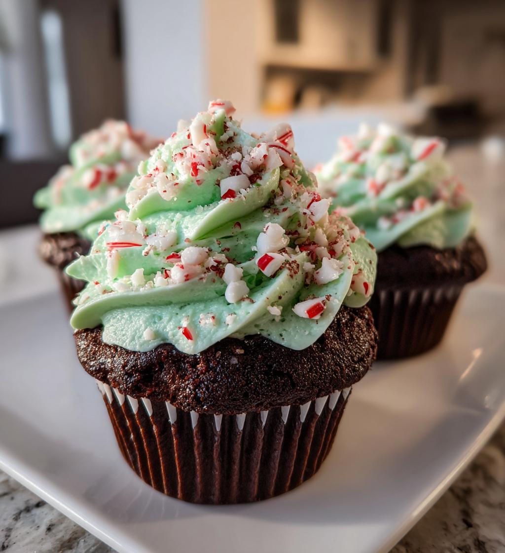 chocolate peppermint cupcakes