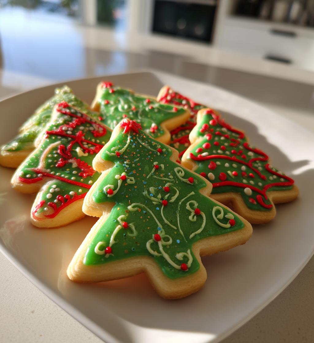 christmas tree cookies royal icing