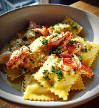 crab and lobster ravioli