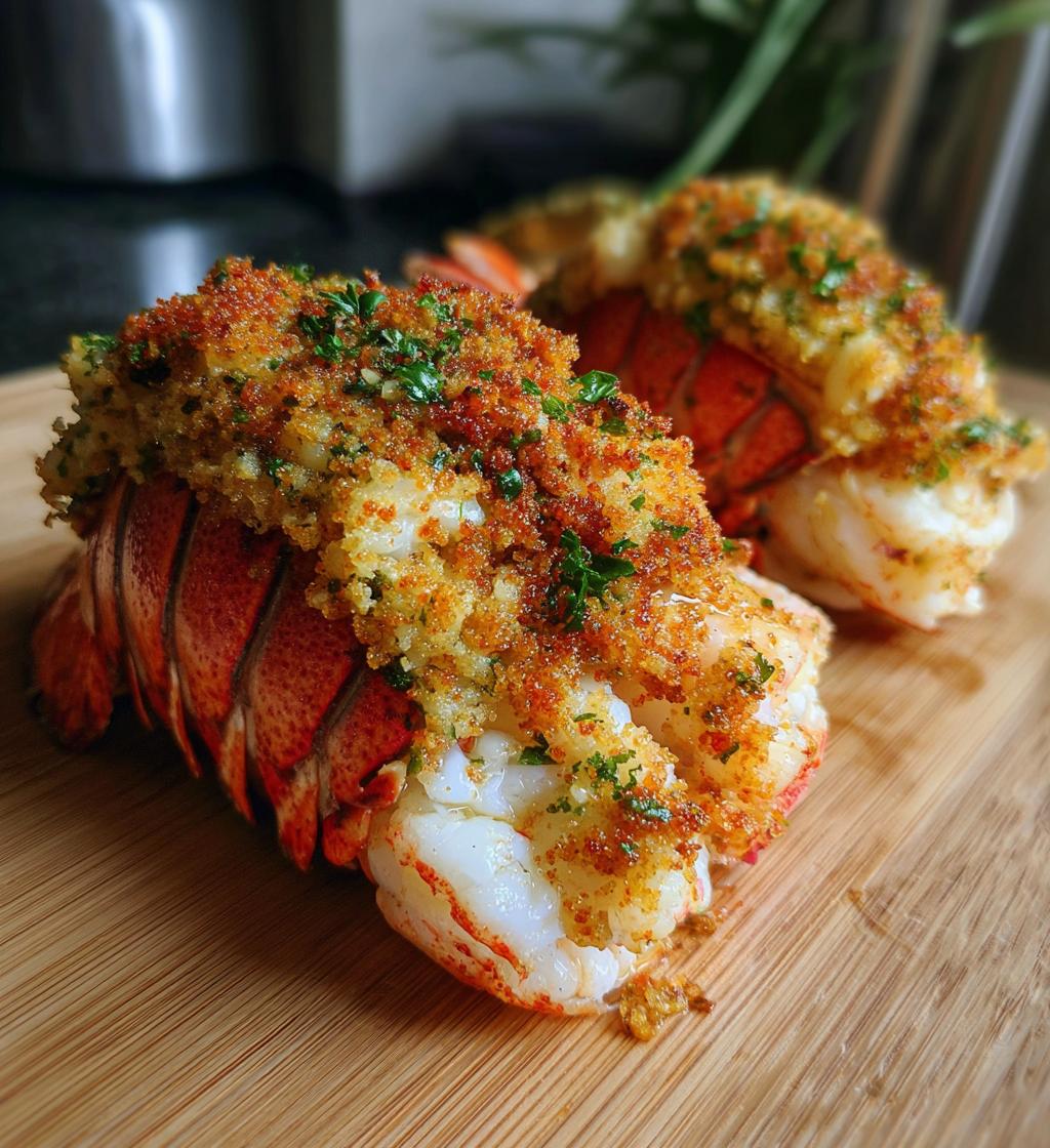 crab stuffed lobster tail