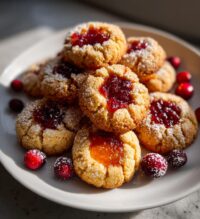 cranberry orange thumbprint cookies