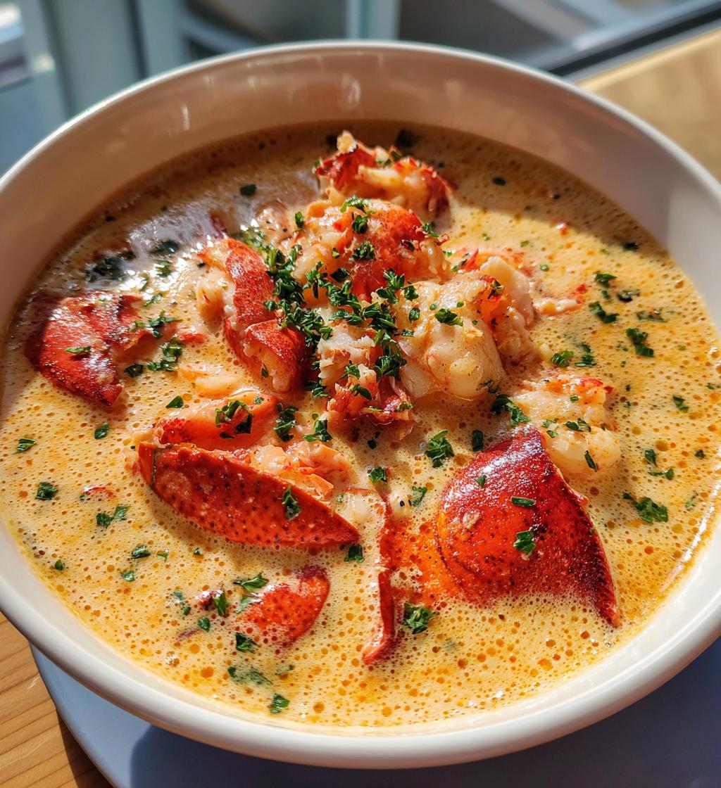 creamy lobster bisque