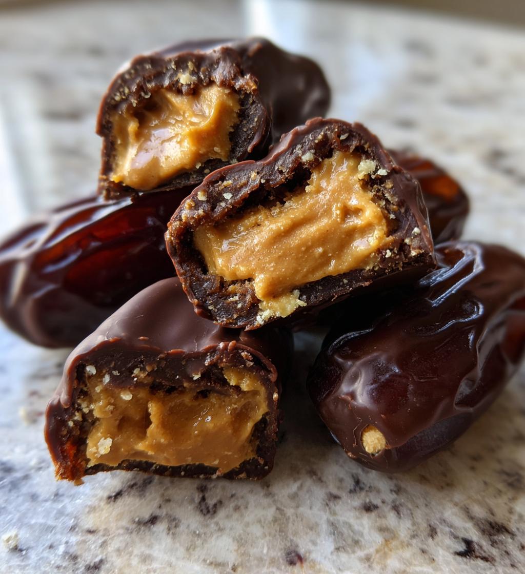 dates with peanut butter and chocolate