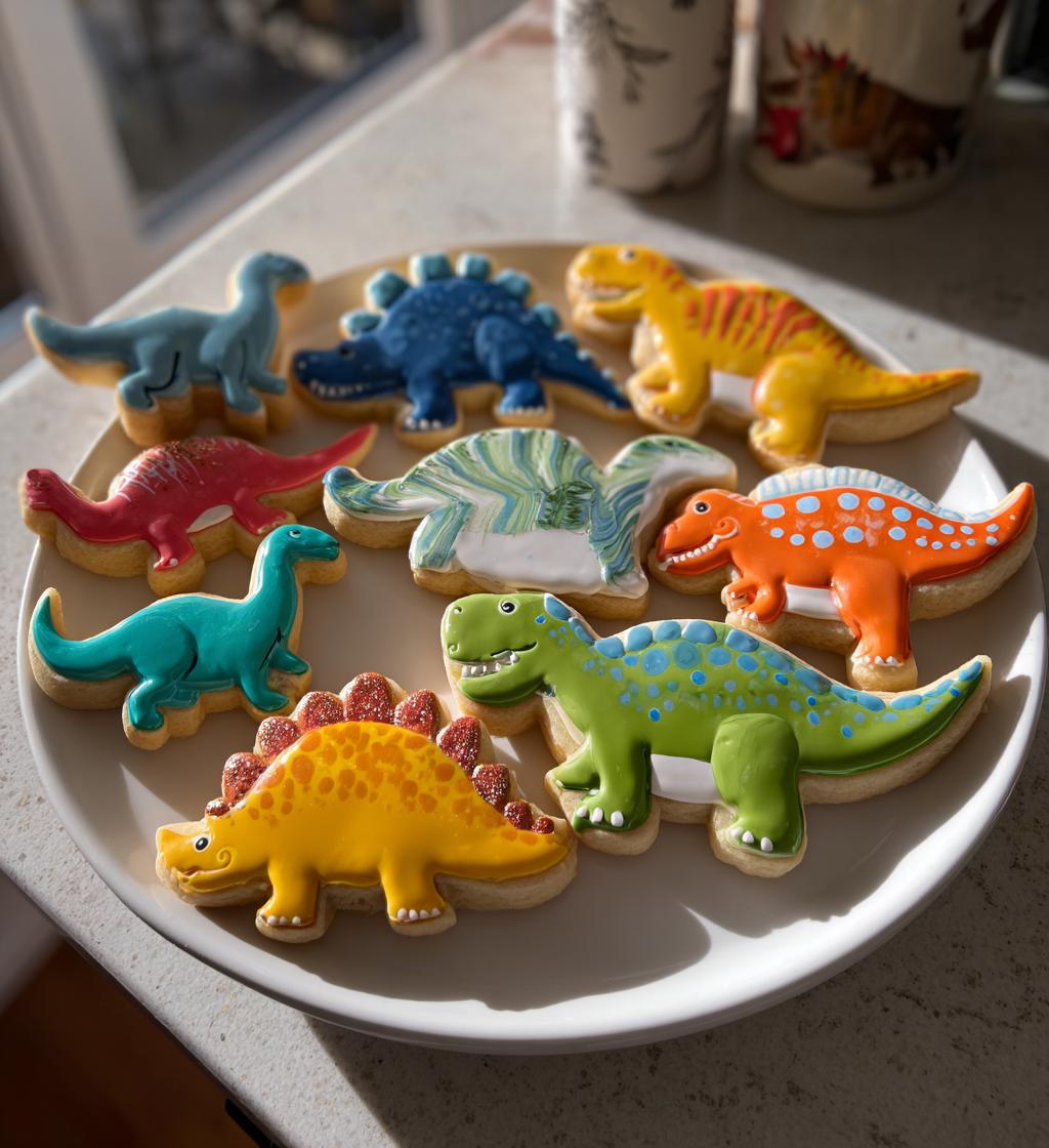 dinosaur cookies royal icing