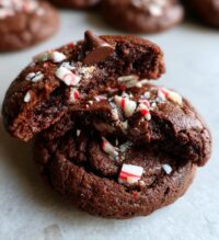 double chocolate peppermint cookies