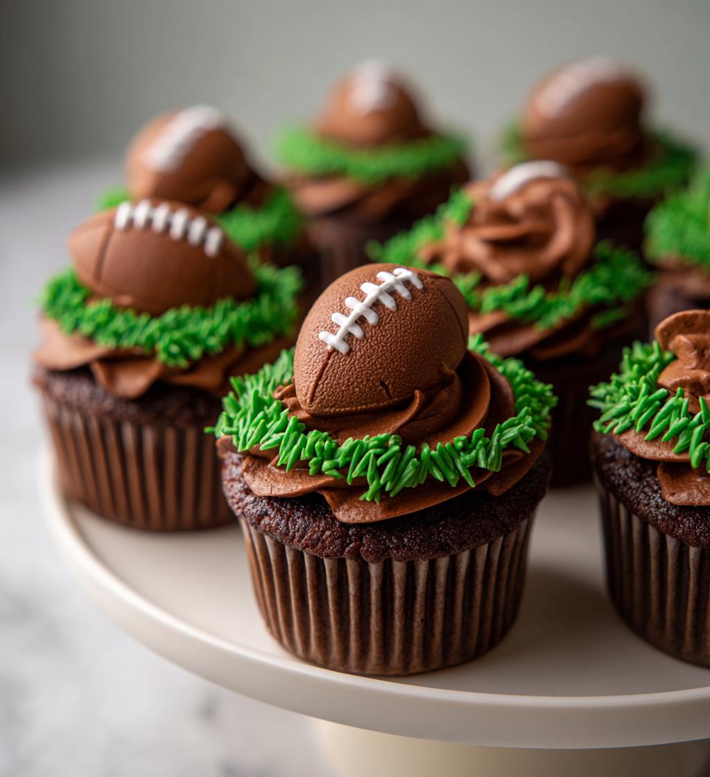 easy football cupcakes