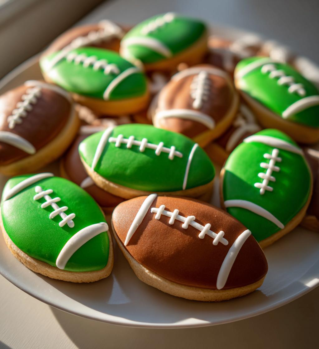 first year down football birthday cookies