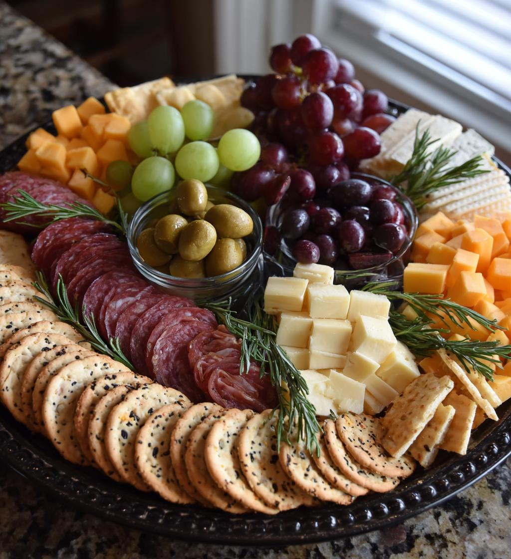 football cheese and cracker tray