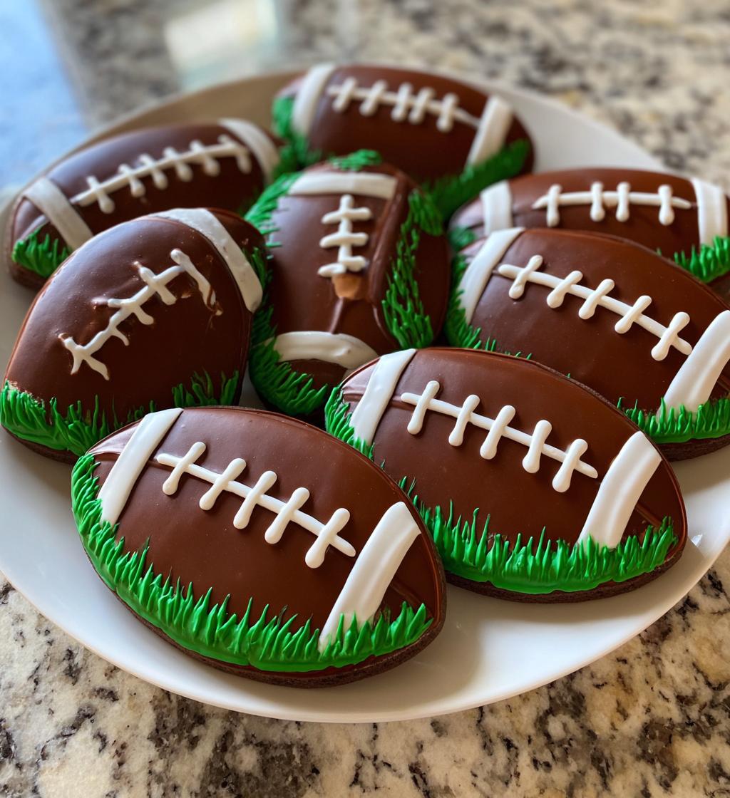 football cookie platter