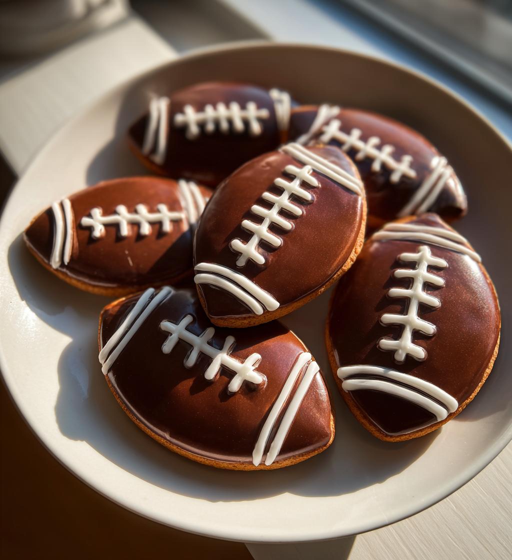 football cookies decorated