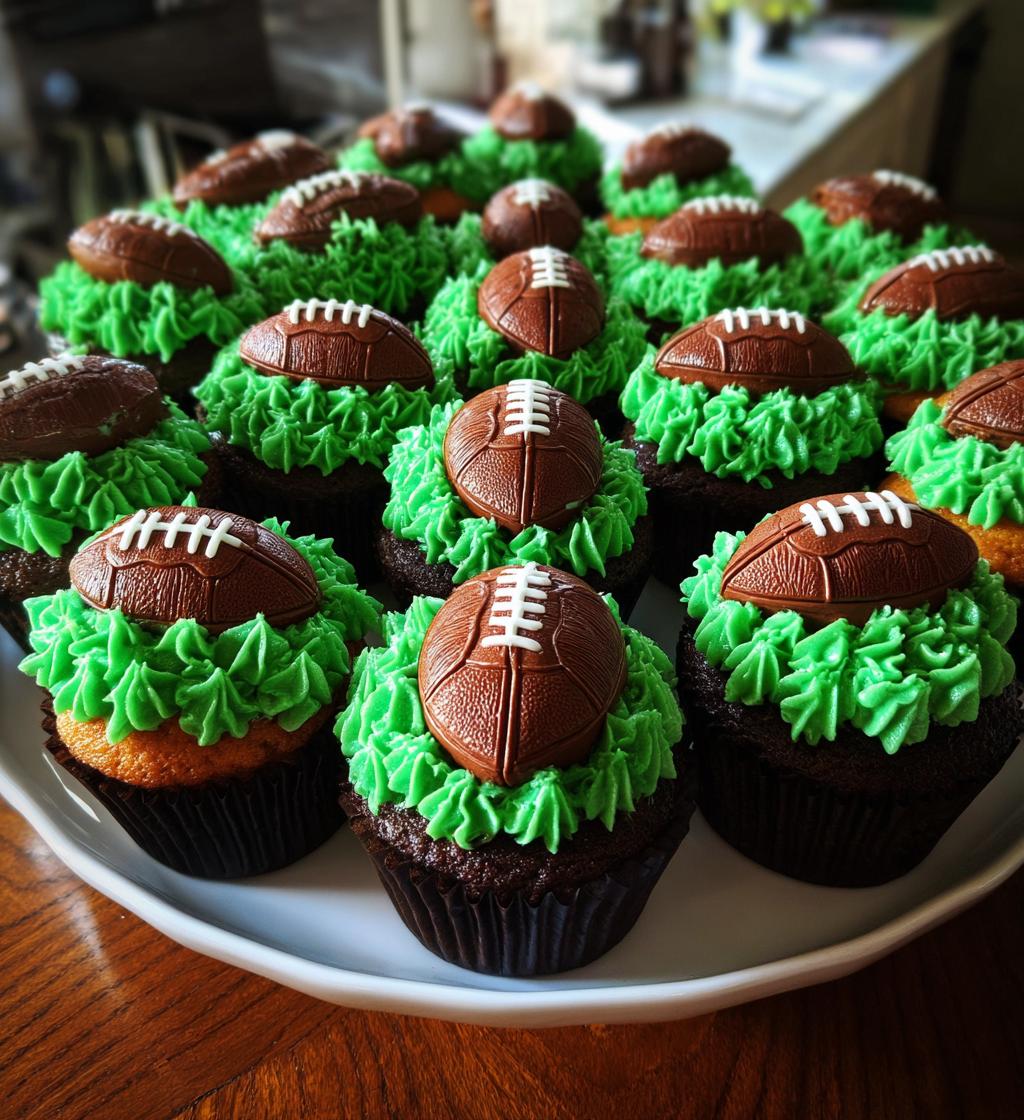 football cupcake pull apart cake