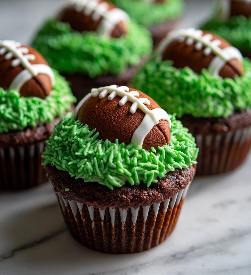 football cupcakes