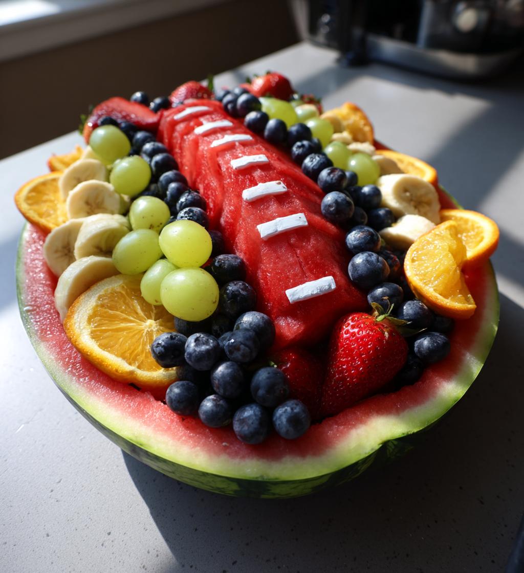 football fruit tray ideas