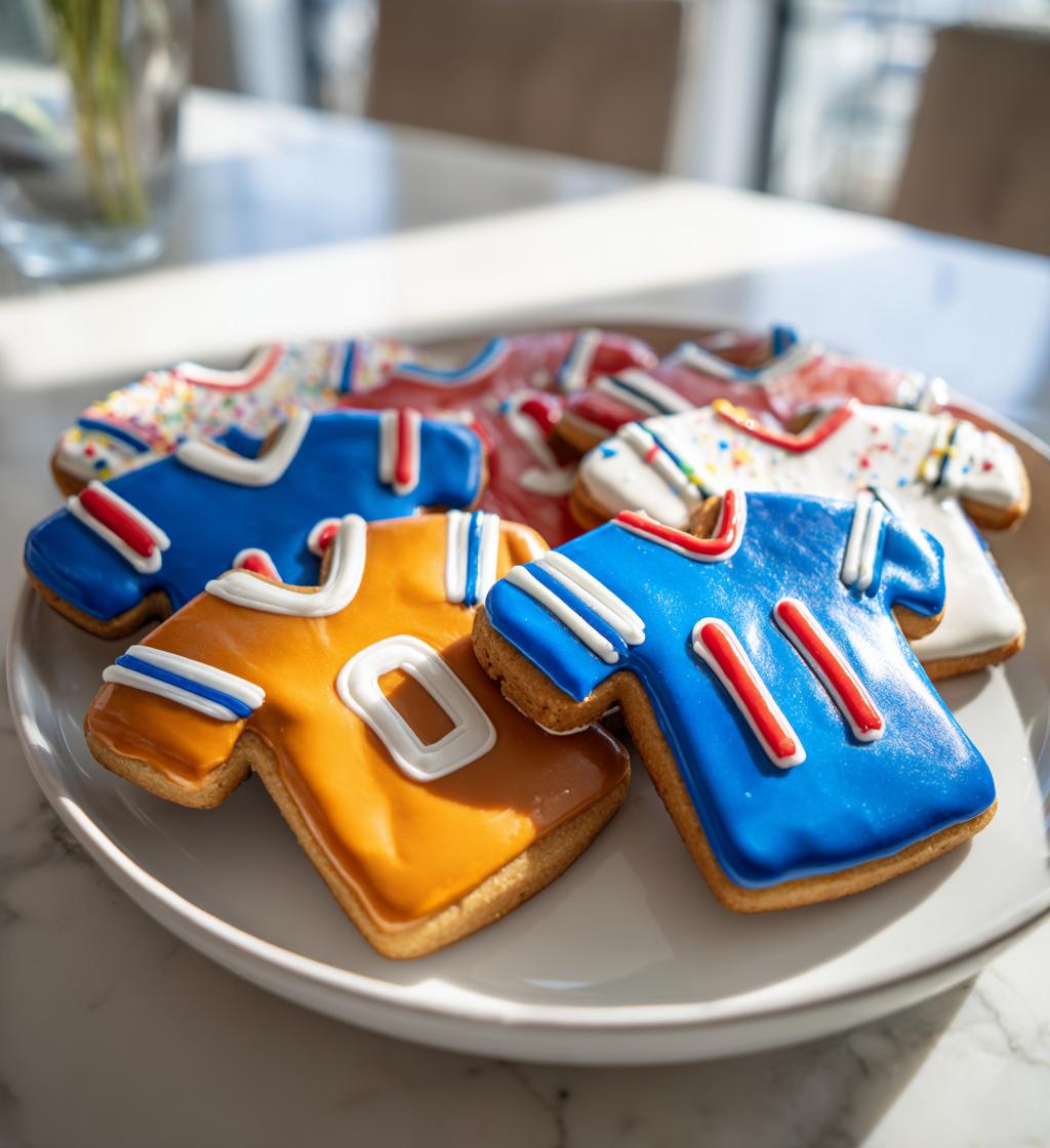 football jersey cookies decorated