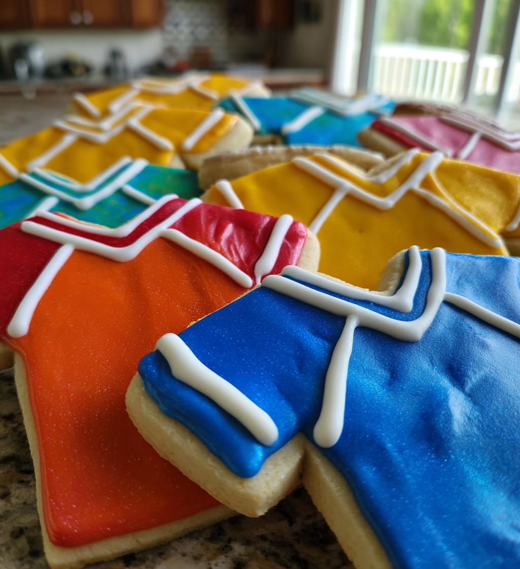 football jersey sugar cookies