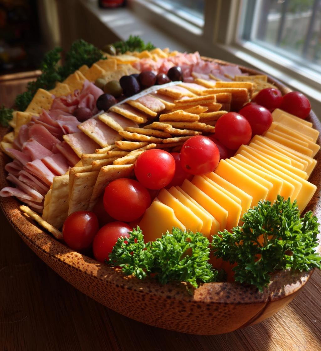 football meat and cheese tray