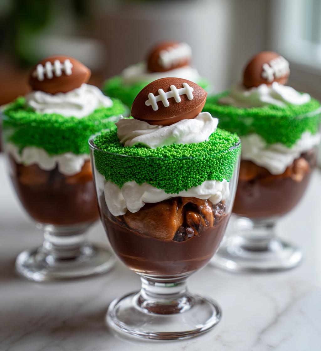 football pudding cups
