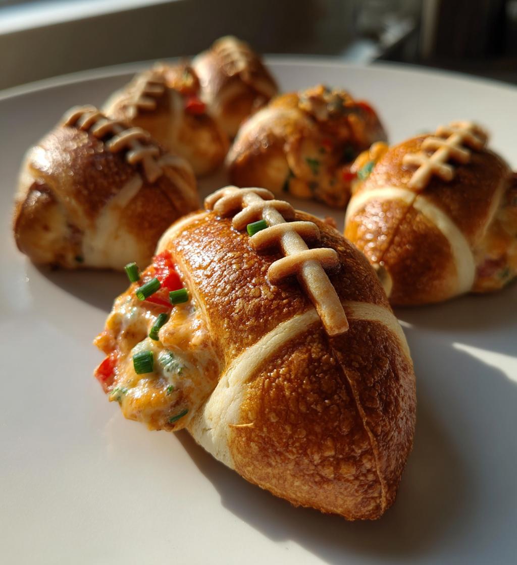 football shaped appetizers