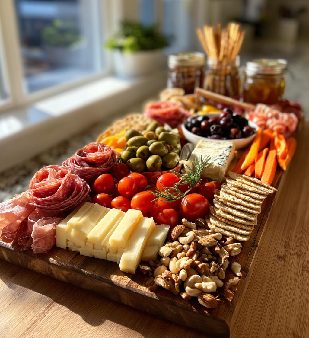 football themed charcuterie board