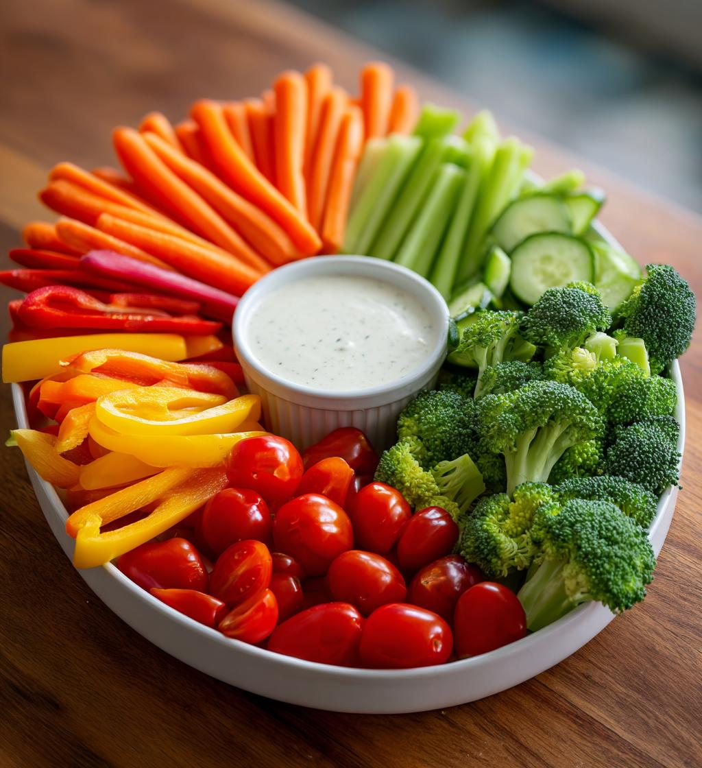 football vegetable tray