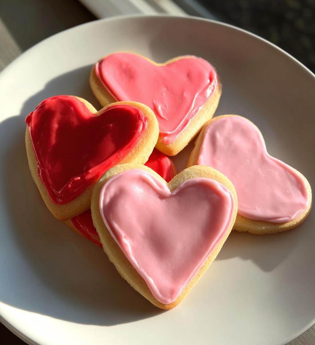 frosted valentine cookies