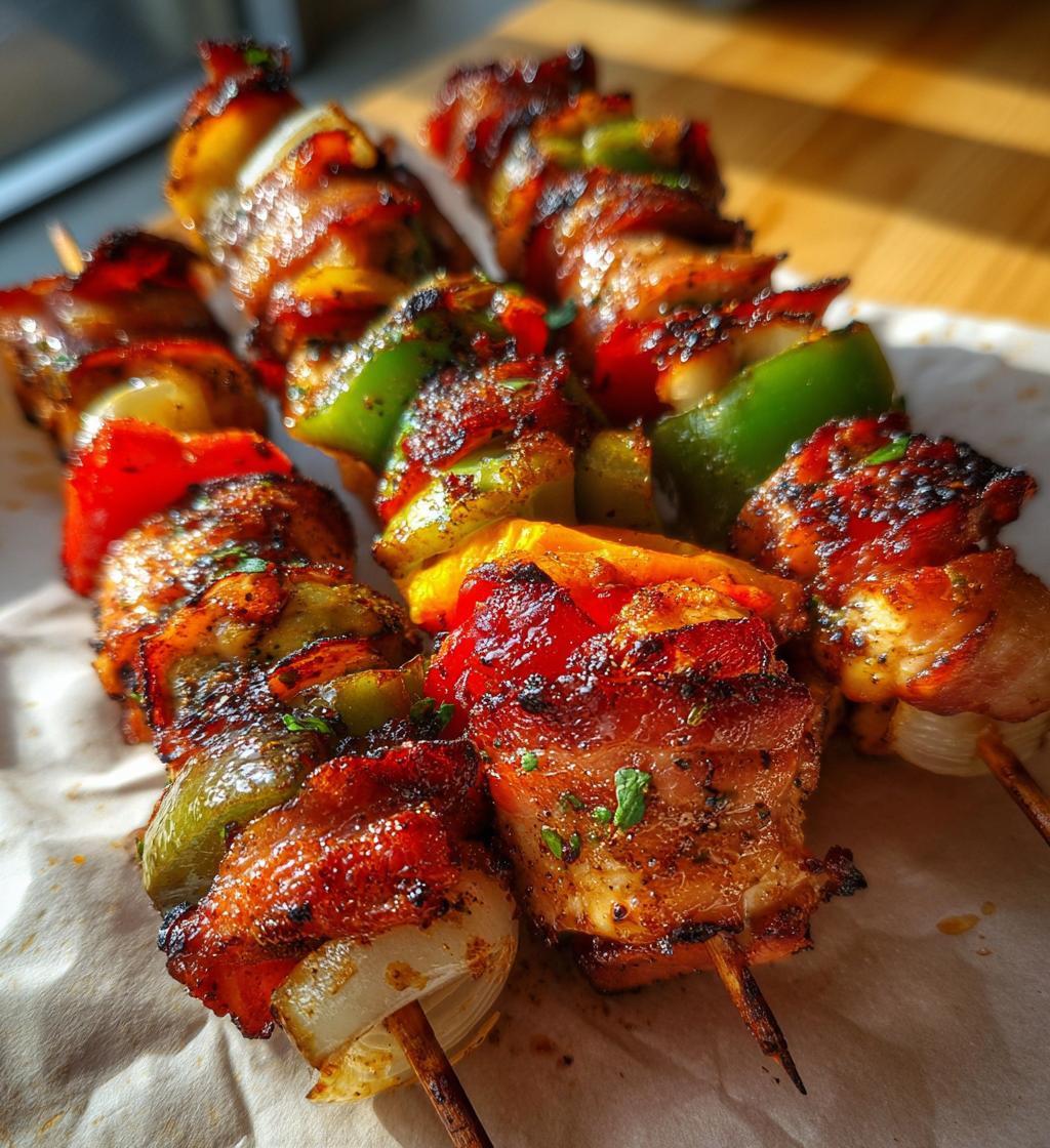 game day bacon skewers